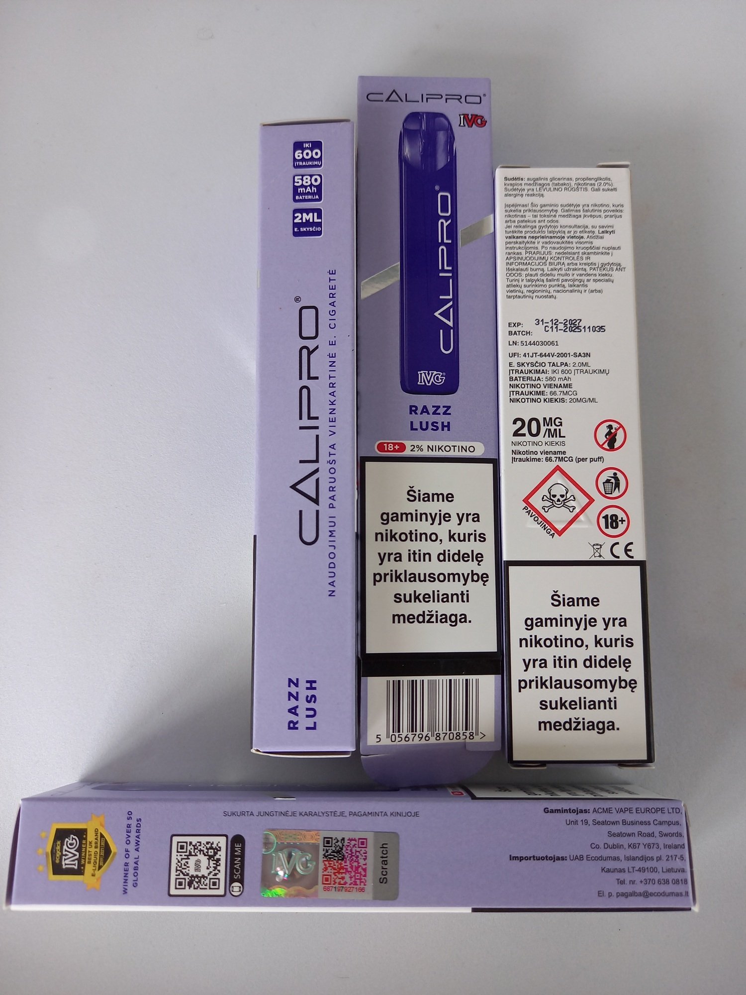 Disposable electronic cigarette 召回/安全警示