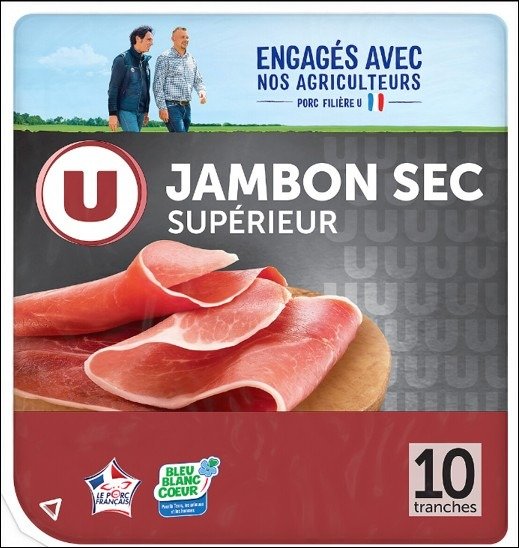 JAMBON SEC SUPÉRIEUR U 10 tranches 200 g 召回/安全警示