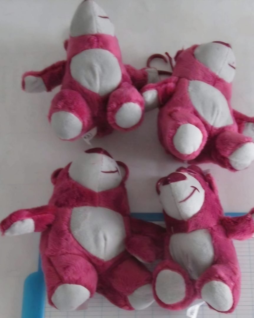 Porte clef peluche ours rose 召回/安全警示