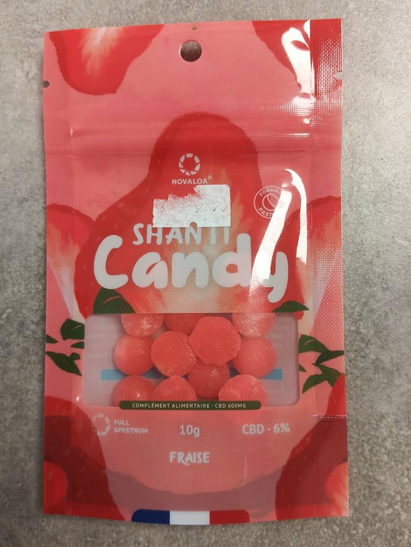 Sachet 10Gr pastille fraise 6% CBD 0,05%THC 召回/安全警示