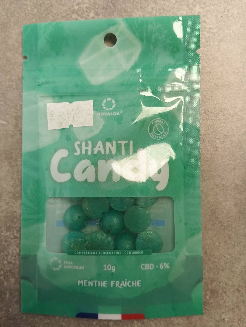 Sachet 10Gr pastille menthe 6% CBD 0,05%THC 召回/安全警示